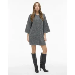 VILA dame strik kjole URI - Medium grey melange Sale