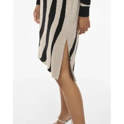 VILA dame strik kjole VITIF - Natural Melange Detail:BLACK/ANIMAL Sale