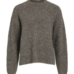 VILA dame strik VIJADA - Taupe Gray MELANGE Best