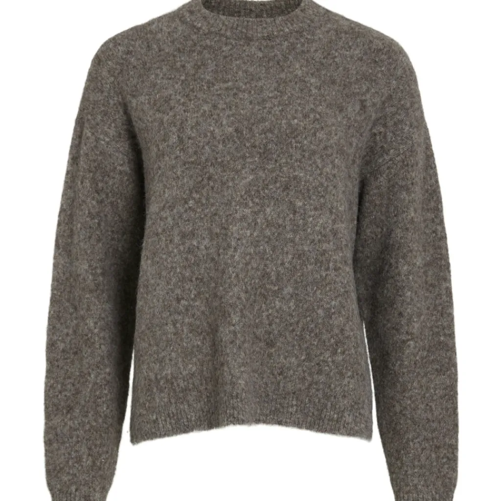 VILA dame strik VIJADA - Taupe Gray MELANGE Best