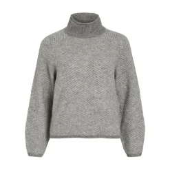 VILA dame strik VILORY - Medium grey melange Discount