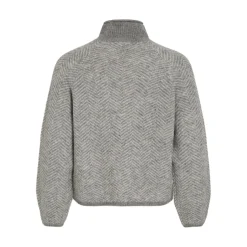 VILA dame strik VILORY - Medium grey melange Discount