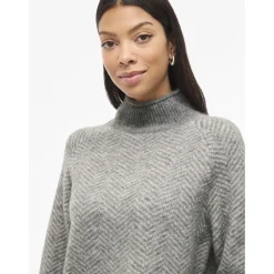 VILA dame strik VILORY - Medium grey melange Discount