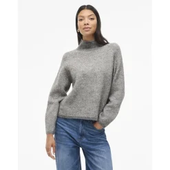 VILA dame strik VILORY - Medium grey melange Discount