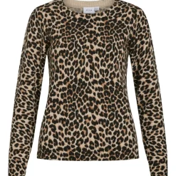 VILA dame strik VIRIL - Birch LEOPARD Online