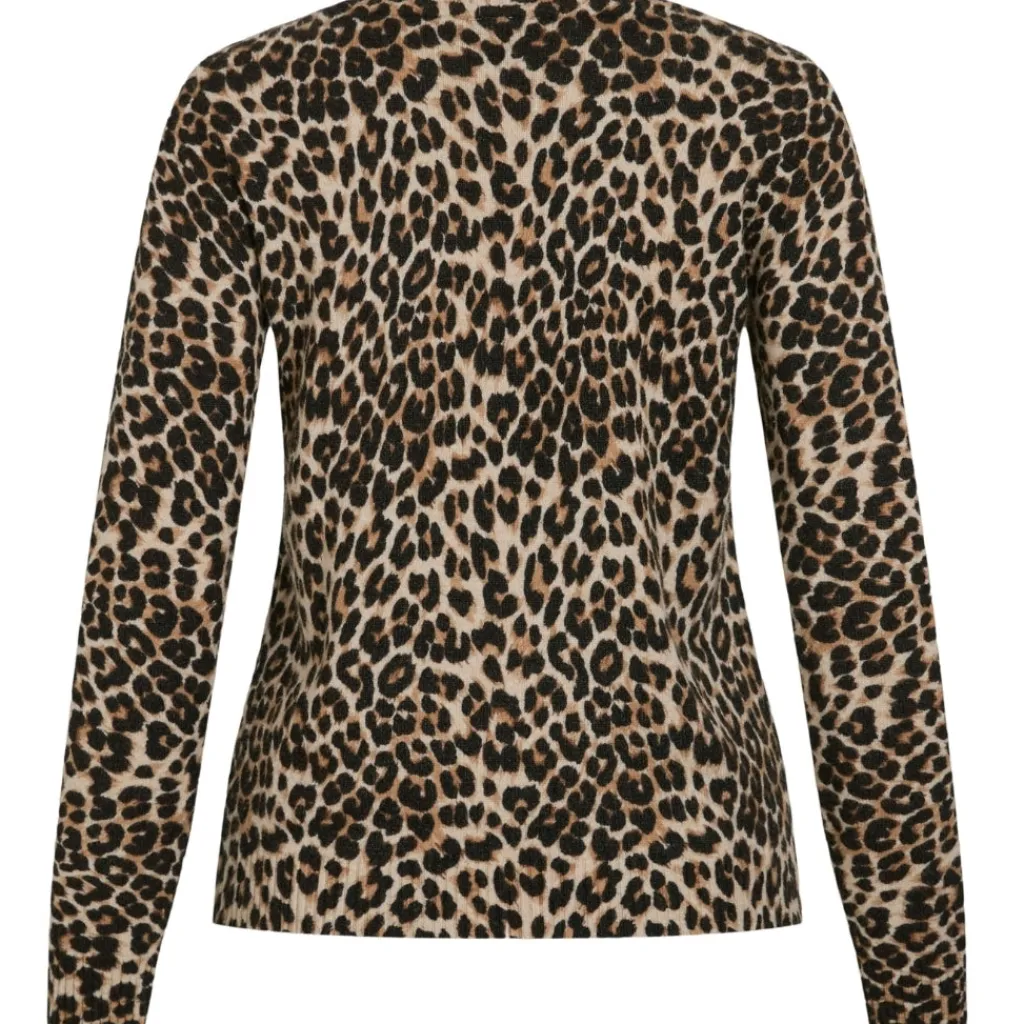VILA dame strik VIRIL - Birch LEOPARD Online