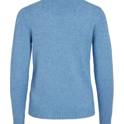 VILA dame strik VIRIL - Blissful Blue LIGHT MELANGE Online