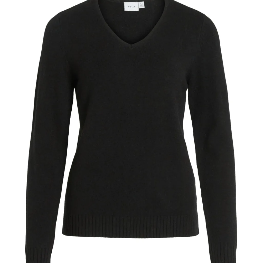 VILA dame strik VIRIL - Black Sale