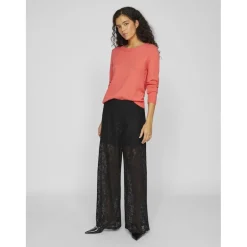 VILA dame strik VIRIL - Dubarry DARK MELANGE