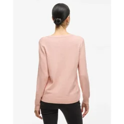 VILA dame strik VIRIL - Misty Rose Melange Discount