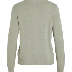 VILA dame strik VIRIL - Oil Green MELANGE Clearance