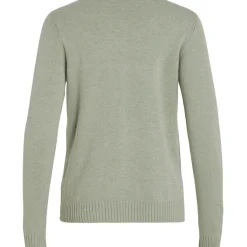 VILA dame strik VIRIL - Oil Green MELANGE Hot