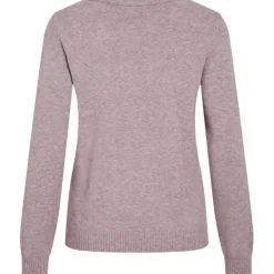 VILA dame strik VIRIL - Toadstool Light Melange Hot