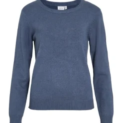 VILA dame strik VIRIL - Vintage Indigo Dark Melange Clearance