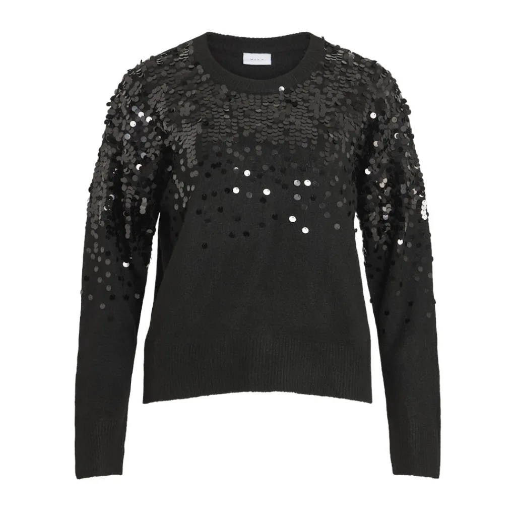 VILA dame strik VISIQUIN - Black Beauty Outlet