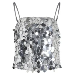 VILA dame top VICHAYA - Silver Sale