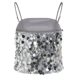 VILA dame top VICHAYA - Silver Sale