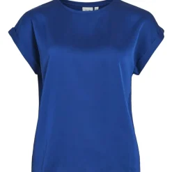 VILA dame top VIELLETTE - Mazarine Blue Clearance