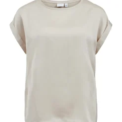 VILA dame top VIELLETTE - Cement Sale