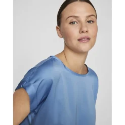 VILA dame top VIELLETTE - Blissful Blue New