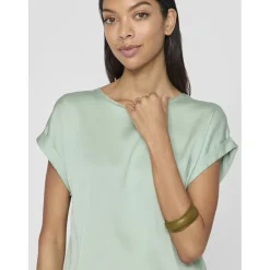 VILA dame top VIELLETTE - Silt Green Discount