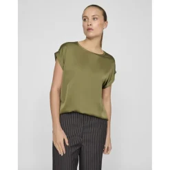 VILA dame top VIELLETTE - Capulet Olive Discount