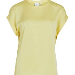 VILA dame top VIELLETTE - pale banana Outlet