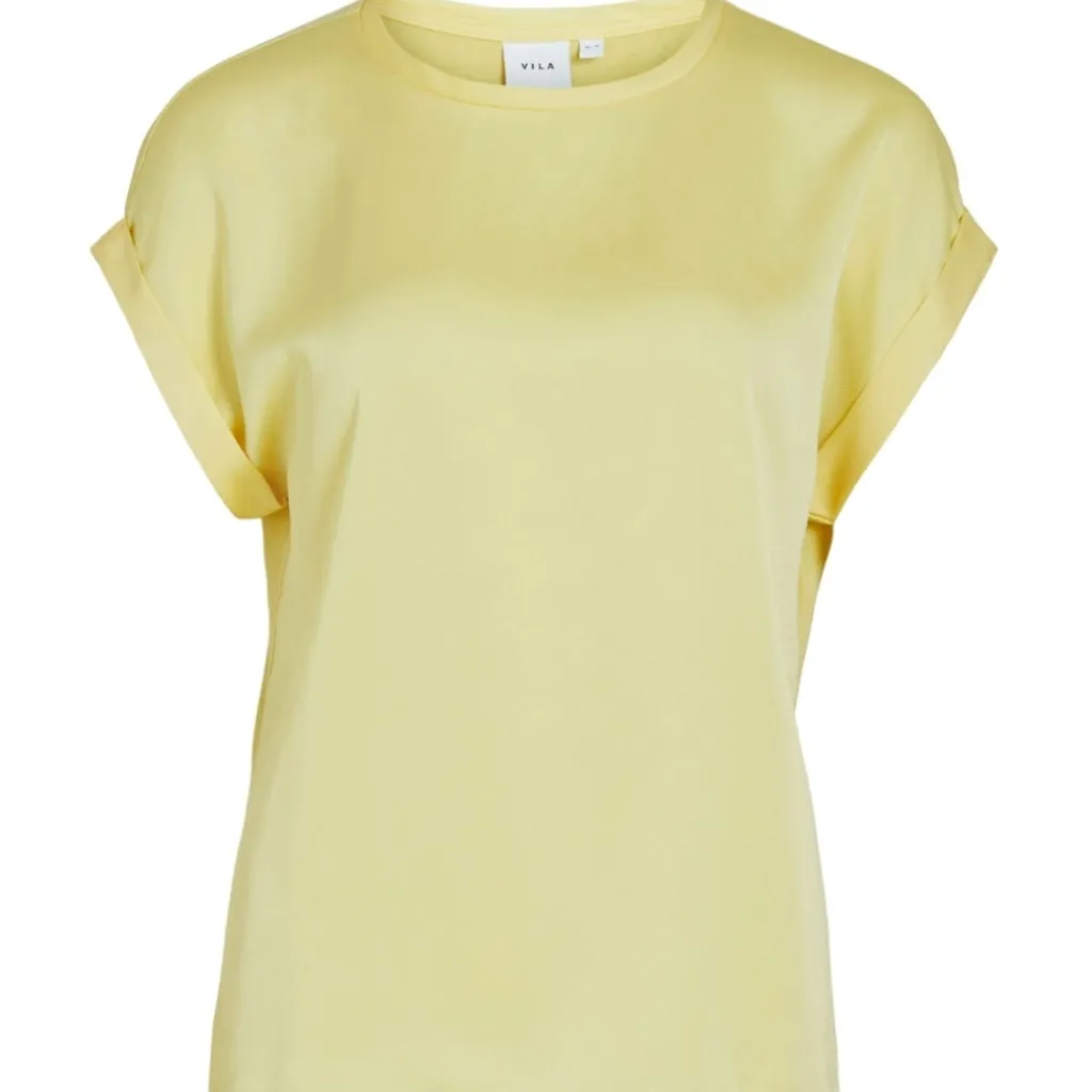 VILA dame top VIELLETTE - pale banana Outlet