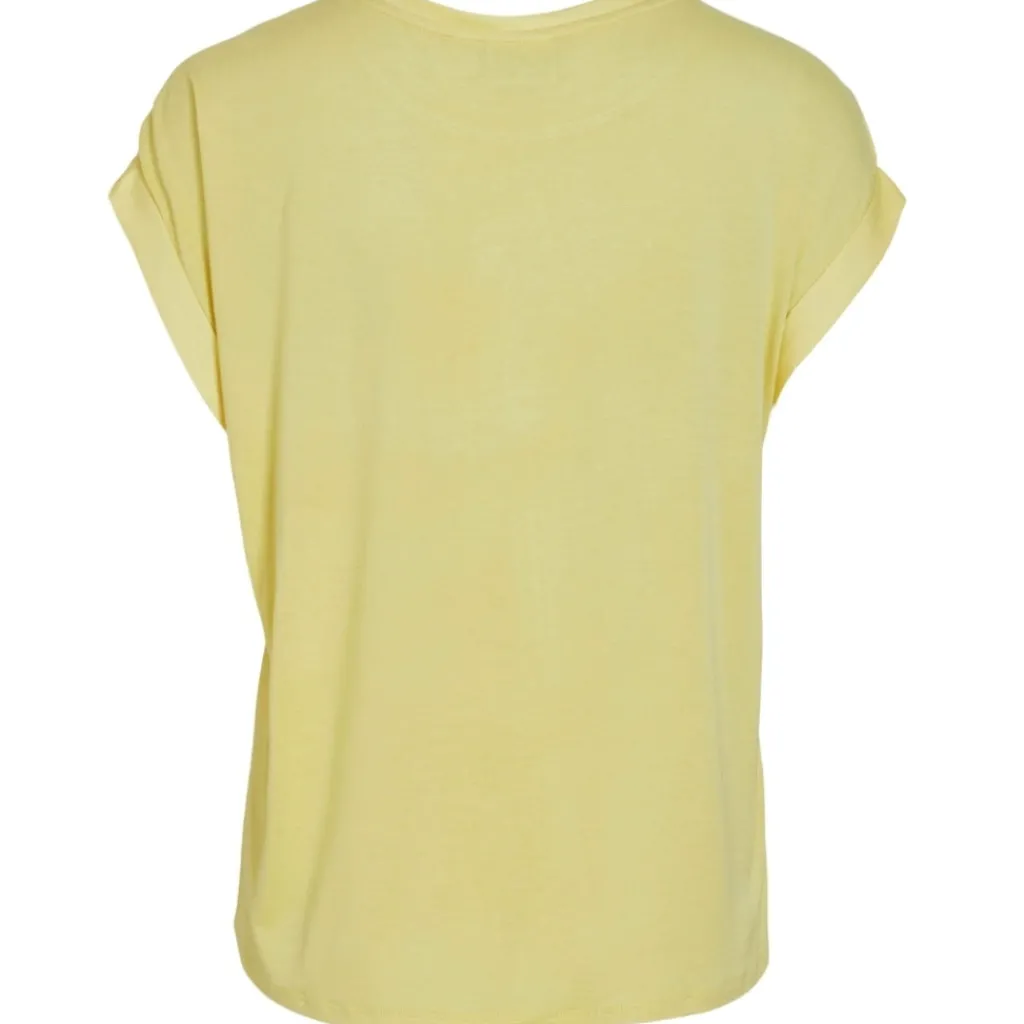 VILA dame top VIELLETTE - pale banana Outlet