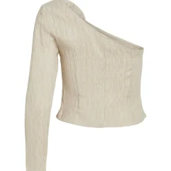 VILA dame top VIFLOWERY - Cement New