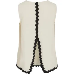 VILA DAME TOP VIMANDA - Birch Black Beauty New