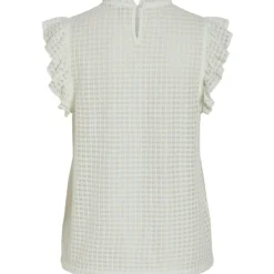 VILA dame top VINETE - Cloud Dancer Online