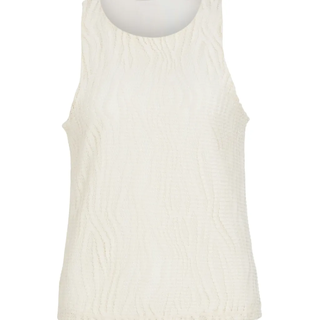 VILA dame top VIPERLA - Birch Hot