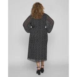 VILA kjole curve dame VIDALIANA - Black Outlet